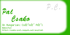 pal csako business card